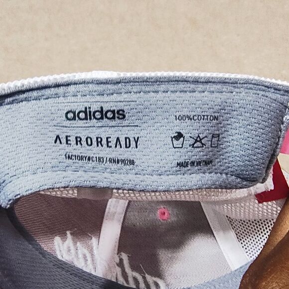 Adidas Aeroready Pink and White Snapback Mesh Trucker Hat #U - Picture 4 of 4